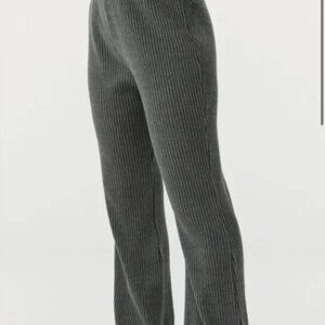 Joah Brown Relaxed Straight Leg Pants Womens XS Gray Ribbed Stretch Lounge